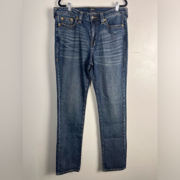 True Religion Billie Mid Rise Straight Jeans size 33 - Picture 1 of 8